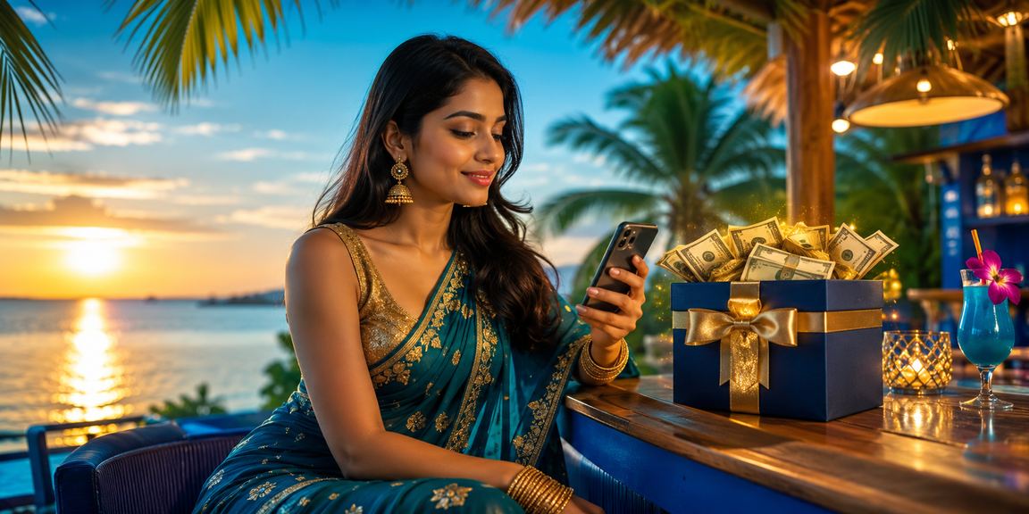 বগুড়ায় মোবাইল ক্যাসিনো ব্যবহারকারী সমুদ্রের পাশে